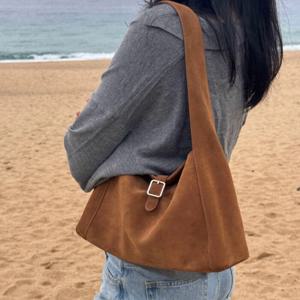 [브리치]  / 소가죽 스웨이드호보백 세무 버클 보부상가방 숄더백