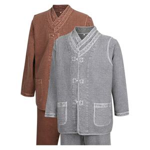 [하프클럽] 남성 육각매듭 단추 천연염색 생활한복 상하의 조끼 세트 SS-HBW-Q004