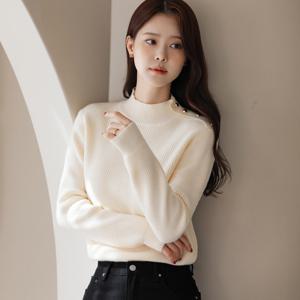 (~XXL까지) 우세리 사이드버튼 반폴라 니트 겨울 긴팔 터들넥 데일리 일상 캐쥬얼 출근룩 베이직 빅사이즈