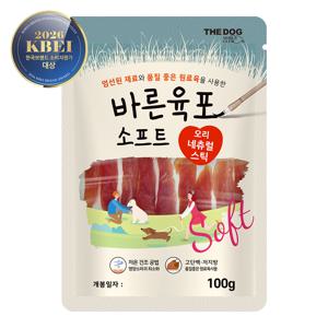올바른 소프트 육포 사사미 오리네츄럴스틱 100g