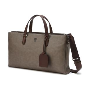 [엠블럼] 베이지 투톤 캔버스 서류가방 DBBA5F083J