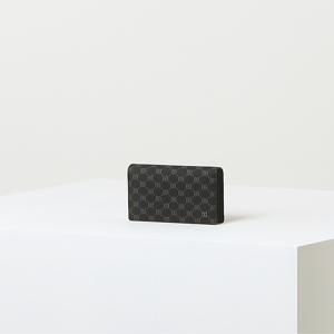 [선물포장/쇼핑백동봉] 블랙 루이스 DD 패턴 PVC 명함카드지갑 DBHO5F134J