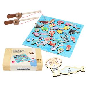 자석낚시놀이 목재보관함