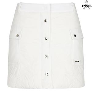 [핑골프][양말드림]여성 퀼팅 구스 다운 큐롯 스커트 121D4PC381_WH