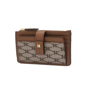 헤지스 액세서리 [[26SS]] HIHO6E886W2 [헤리아토] 브라운 시그니처 패턴 가죽 카드지갑