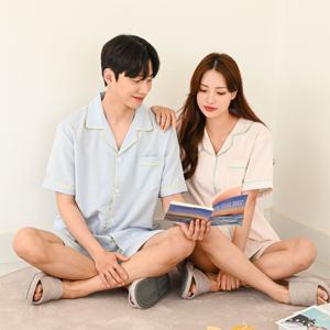 [브리치]  / 지지미면 시어서커 신혼부부 커플 여름 잠옷