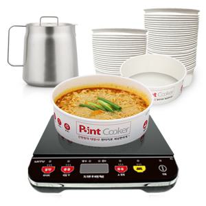 케틀팟 증 [30%OFF] 기능UP 한강라면 즉석 라면조리기 C형(라면인덕션+용기25개) 자동조리/신라면/너구리/짜파케티/비빔면