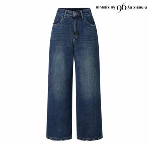 정상가:139,000원 ㅣ 워싱 와이드 데님 기모 롱 팬츠 (NP4TA004L0)