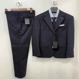 남자 가을겨울 모직 다크 네이비 면접 예복 혼주 빅사이즈 정장 수트 양복 세트 115사이즈 320400SET