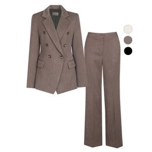 [하프클럽] SET 여성 리베 겨울 더블 정장 울자켓+팬츠 세트