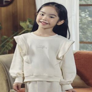 MKE4TR2101 여아 라이트플리스 러플 스웨트셔츠