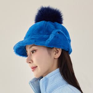 여성골프모자 소프트퍼 방울 방한캡