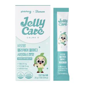 핑크퐁 비오맘 젤리케어 칼마디젤리 샤인머스캣맛 어린이키즈초등학생 칼슘 마그네슘 비타민D 20g x 15포