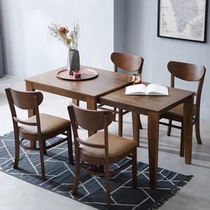 슬라이딩 쿠키 원목 확장형식탁 테이블 4인용 식탁세트 의자형 의자포함