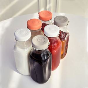 미르 헥사 실리콘 사각 보틀 유리병 담금주병 물병 소분용기 6P