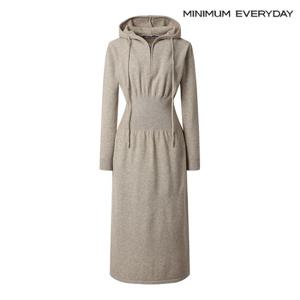 정상가:119,000원 ㅣ [미니멈 에브리데이]후드 반집업 니트 원피스 (EB1OW001D)