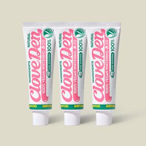 슈퍼 화이트닝 케어 비건 미백치약 100g 3개