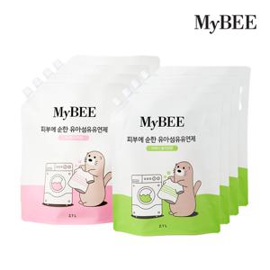 마이비 피부에순한 유아유연제 리필 2100ml 4팩