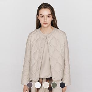 지오다노 여성 라운드넥 어니언 퀼팅 경량 다운 패딩 자켓 375908