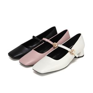 [최초가 119,000] 양가죽 스퀘어토 메리제인 플랫 3cm_SFF101.