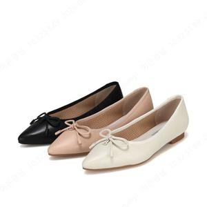 [최초가 168,000] 세븐플로어 양가죽 8자리본 스틸레토 여성플랫 1cm_SFF110