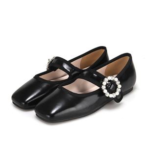 [최초가 148,000] 세븐플로어 스퀘어토 진주버클 포인트 메리제인플랫 1cm_SFF131