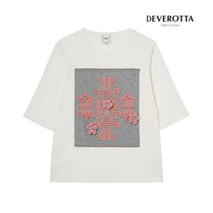 니트아플리케 이집트 기자면100 티셔츠