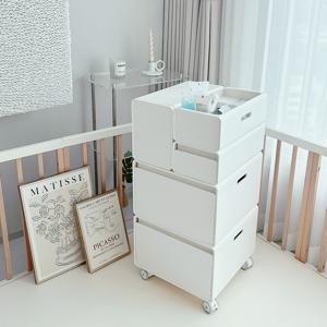 뉴코코맘 수플레 아기수납장 이동식트롤리 아기수납 기저귀보관함 트롤리