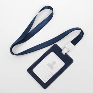 가죽 사원증 케이스 블루 스텝 공무원증 이름표 회사 ID카드 아이디카드 공무원증