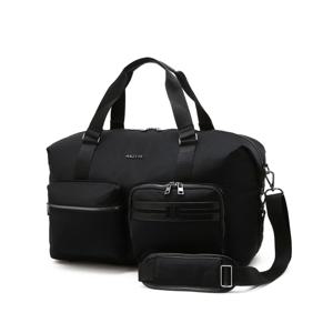 헤지스골프 블랙 남성 나일론 포켓 디테일 보스턴백HUBA5F901BK