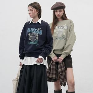 블라썸 빈티지 코튼 맨투맨 3COL / WBE3L02514