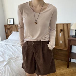 [브리치]  / 1 + 1 4컬러 간절기 얇은긴팔티 모달티셔츠 레이어드 실켓 이너티