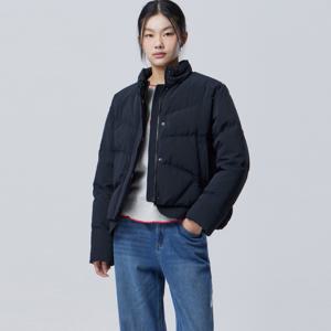 [본사] 백 리본 니트 덕다운 점퍼_BAPDF2611BK