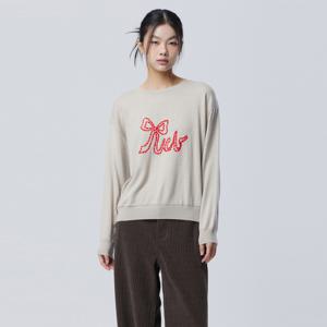 [본사] [Online Exclusive] 리본 크로셰 라인 니트_BAKPE5611BG