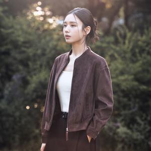 2025 멜로우 FAUX 스웨이드 봄버점퍼