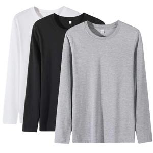 순면100% 라운드넥 심플 기본 무지 남성 여성 면티 티셔츠 긴팔티