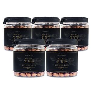 [소비기한 임박 26.04.08] 제주도 우도 생 땅콩 200g x 5병