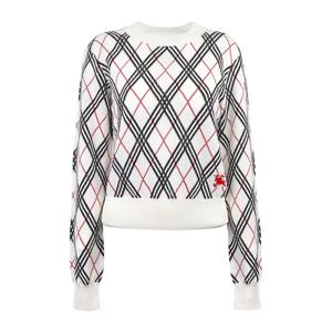 여성 아가일 체크 크롭 니트 8111468 A3282