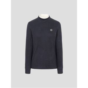 여성 더블 하이넥 긴소매 티셔츠 - 네이비(BJ5941A49R)