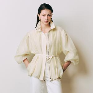 26SS 무엘 시스루 셔링 점퍼