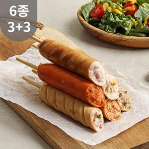 닭신 닭가슴살 프랑크 소시지 6종 3+3팩 / 프랑크,할라피뇨,콘치즈,숯불갈비맛 식단관리