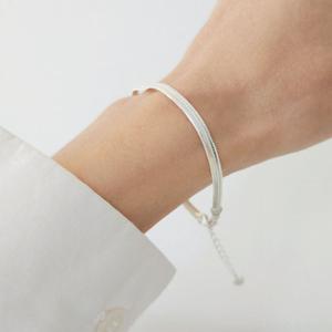 [브리치]  / 라운드 뱀줄 은팔찌(S)