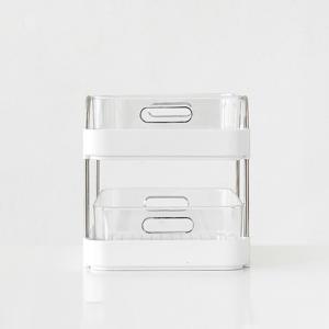 RUDAN 낮은2단 투명미니수납선반