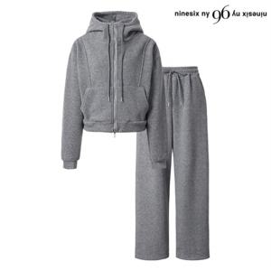 정상가:159,000원｜투웨이 후드 집업 밴딩 팬츠 융기모 셋업 (NO4OW009L0)