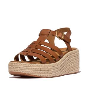 [바로도착] 플랫폼 에스파듀 웨지 브라운 여성 피셔맨 샌들