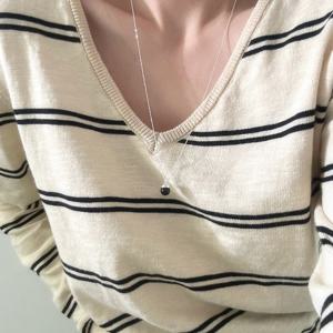 [브리치]  / 실버925 오닉스 원석팬던트 롱목걸이