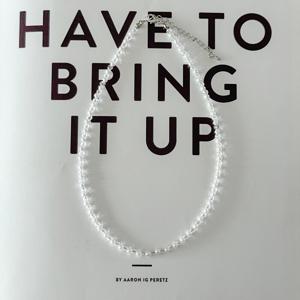 [브리치]  / 크리스탈 투명비즈 진주 목걸이