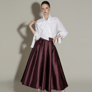 B3141 리본 타이 블라우스