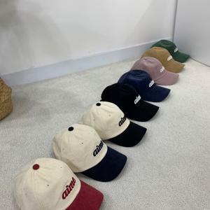 [브리치]  / 아이미 자수 레터링 코듀로이 볼캡 야구 모자 8color