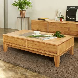 네이처 우드 서랍 수납 원목 소파테이블 좌탁